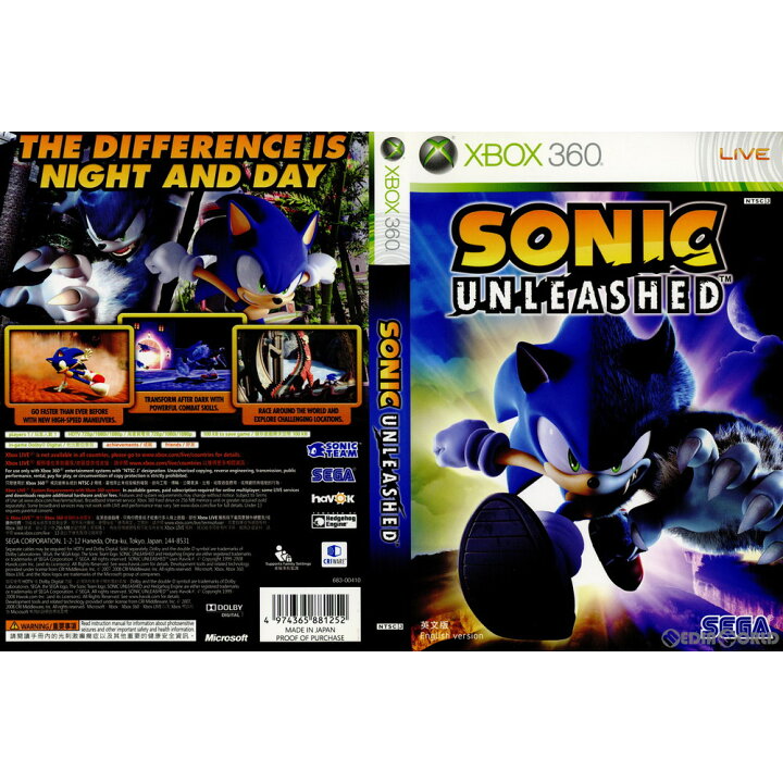 楽天市場】【中古】[Xbox360] SONIC UNLEASHED(ソニック アン 