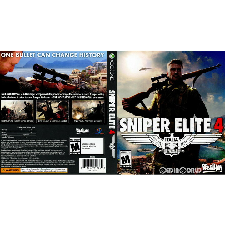 楽天市場 中古 Xboxone Sniper Elite 4 スナイパーエリート4 北米版 メディアワールド 販売 買取shop