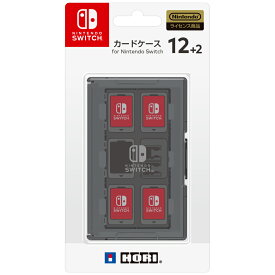 【新品】【お取り寄せ】[ACC][Switch]カードケース12+2 for Nintendo Switch(ニンテンドースイッチ) ブラック HORI (NSW-021)(20170303)