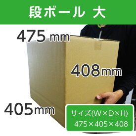 【新品即納】[CHG](他の商品と同梱不可) 段ボール 大(F1) 幅475mm×奥行405mm×高さ408mm(20200819)