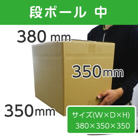【新品即納】[CHG](他の商品と同梱不可) 段ボール 中(F4) 幅380mm×奥行350mm×高さ350mm(20200819)