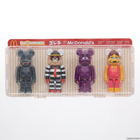 【中古】[FIG] マクドナルド限定 BE@RBRICK(ベアブリック) ゴジラVSマクドナルド 150% 4体セット 完成品 可動フィギュア メディコム・トイ(20240115)