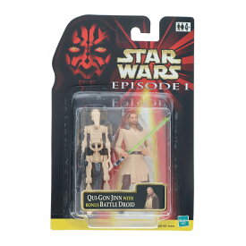 【中古】[FIG] クワイ=ガン・ジン with bonus バトル・ドロイド STAR WARS(スター・ウォーズ) エピソード1/ファントム・メナス ベーシックフィギュア コレクション1 完成品 可動フィギュア(84085) ハズブロ(19991231)