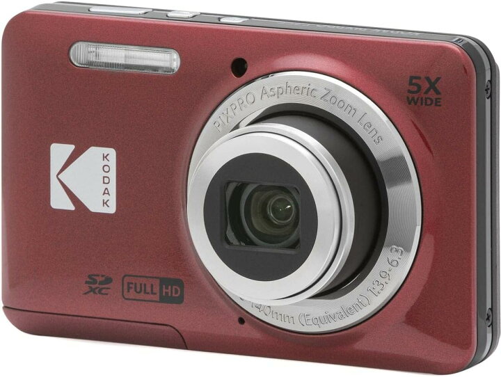 楽天市場】KODAK（コダック） コンパクトデジタルカメラ FZ55RD レッド 