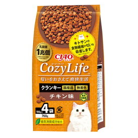 【いなばペットフード】CIAO CozyLife クランキー チキン味 190g×4袋 ☆ペット用品 ※お取り寄せ商品【賞味期限：3ヵ月以上】