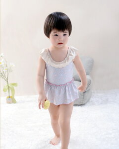 キッズ 水着 女の子 2点セット ワンピース かわいい スカート おしゃれ 子供 ベビー ジュニア ノースリーブ フレアスカート フリル レース 背中 スクール 90cm 100cm 110cm 120cm 水遊び プール 海