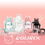 Dowinx ゲーミングチェア ピンク にゃんこ 猫耳 鈴付 ネコ オフィスチェア ゲーム用 パソコンチェア 通気…