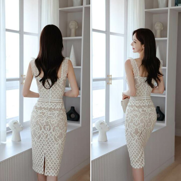 楽天市場】【P2倍&クーポン有】 パーティー ドレス レース ワンピース  