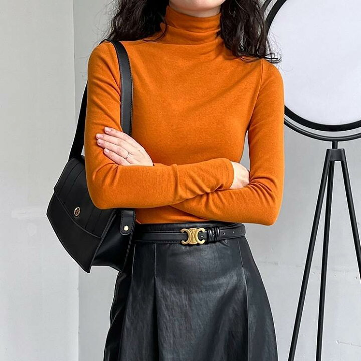 極美品♡フォクシー Lady Grace タートルネック リブ オレンジ 42 楽天 