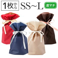 ＼新色登場／【ラッピング 袋 クリスマス 特大 大 中 小 巾着 マチ付き 底マチあり 単品 単体 S M L SS …