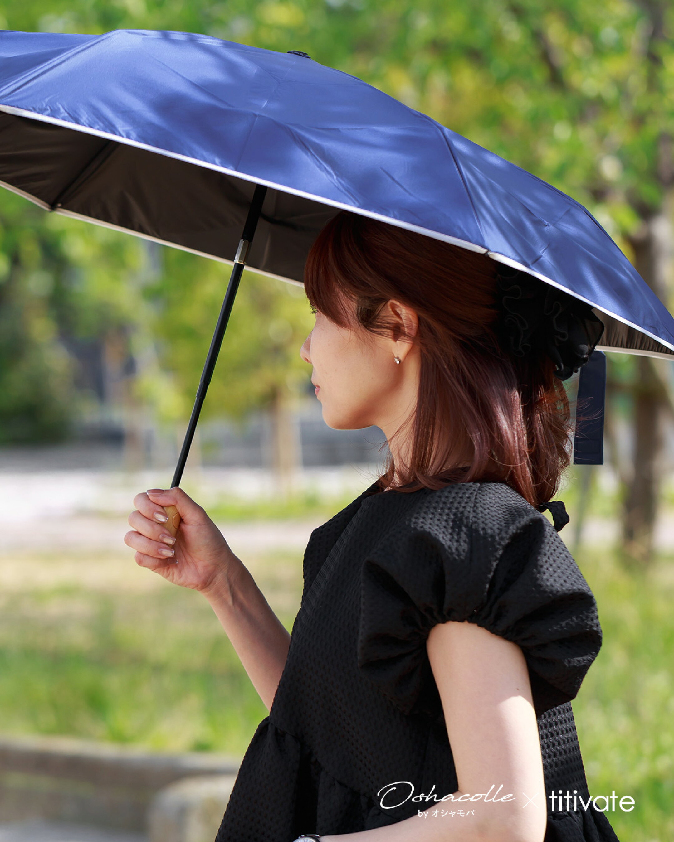 OSHACOLLE（オシャコレ） × titivate（ティティベイト）コラボ 折りたたみ日傘 オシャモバ