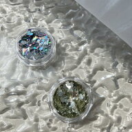 【全2種】ネイルパーツ キラキラ ガラスフレンチ パック シルバー ジェルネイル ギャラクシー ネイル用品…