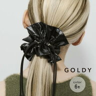 【最短翌日お届け】ドローストリング メタリック シュシュ GOLDY ゴールディ 6240750 goldy ヘアアクセサ…