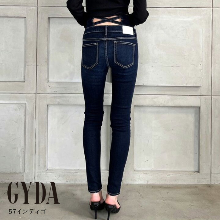 楽天市場】【即納】H/W ウエストクロススキニーデニムパンツ GYDA  