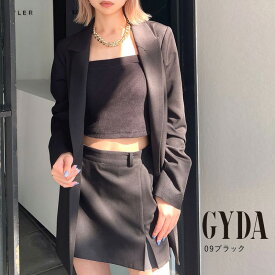 【即納】シングルLOOSEテーラードジャケット GYDA ジェイダ 072420161501 gyda レディース 長袖 ジャケット フリーサイズ ゆったり 黒 ブラック ルーズジャケット GYDA ジャケット gyda ジャケット セットアップ