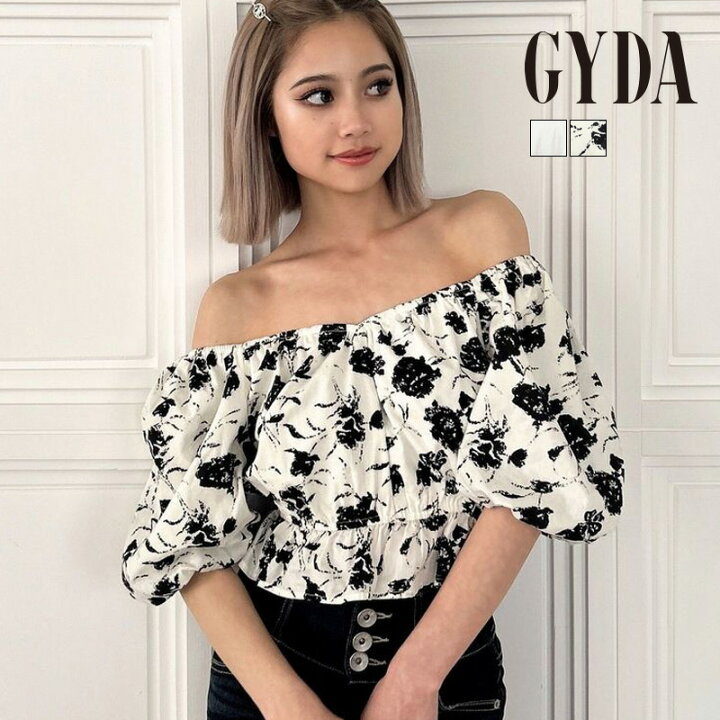楽天市場】【即納】オフショルハートネックブラウス GYDA ジェイダ 