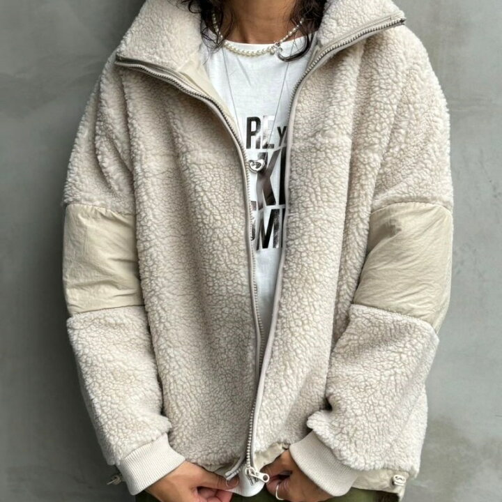 楽天市場】【SALE 再値下げ】ボアスタンドカラーブルゾン flamingo 