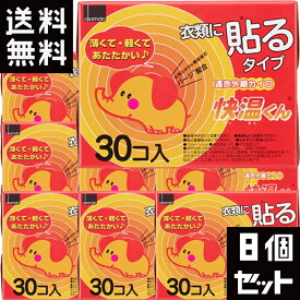 ＼先着限定クーポン発行！2月19日(木)20時より／【送料無料】オカモト 貼るカイロ快温くん レギュラー 30個入×8箱[カイロ／貼るタイプ]