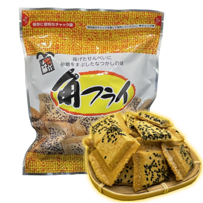 春先取りの角フライ (80g) 渋川製菓 揚げた津軽煎餅に砂糖をまぶした懐かしの味