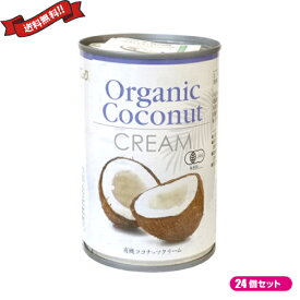 ココナッツクリーム ココナッツミルク 乳製品 豆乳 アレルギー 有機ココナッツクリーム 400ml 24個セット