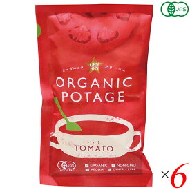 スープ レトルト フリーズドライ オーガニックポタージュ ORGANIC POTAGE トマト 16g 6個セット コスモス食品