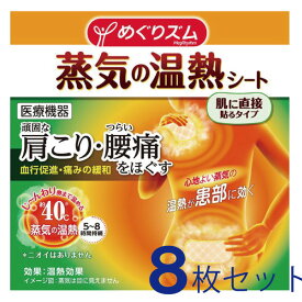 【旧タイプ特価】　8枚セット　めぐりズム 蒸気の温熱シート 肌に直接貼るタイプ 花王 送料無料