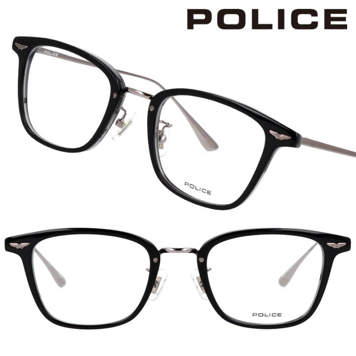 楽天市場】メガネ ポリス POLICE VPLQ54J Col.05BP ブラック ガンメタ 