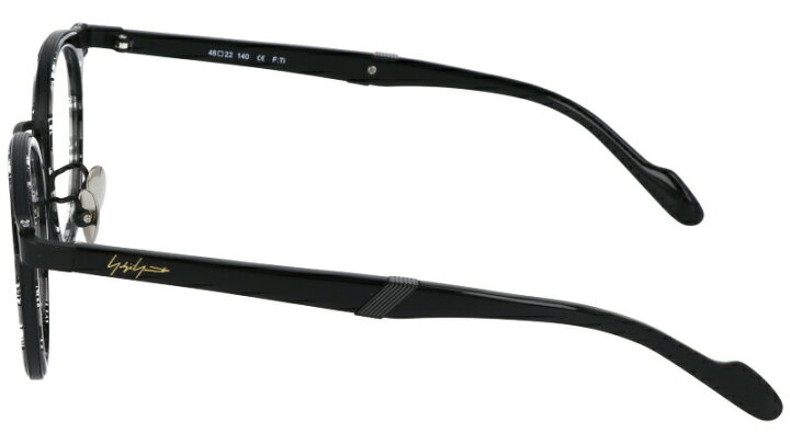 楽天市場】メガネ ヨウジヤマモト 19-0061 1 ブラック クリア グレー  