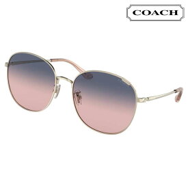 COACH コーチ サングラス HC7134 90050J 57サイズ ライトゴールド パープル ピンク グラデーション UVカット 紫外線カット 紫外線対策 ブランドサングラス ロゴ レディース 女性 10代 20代 30代 40代 50代 60代 おしゃれ 日焼け防止 有名ブランド プレゼント 贈り物 送料無料