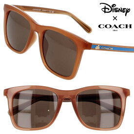 COACH コーチ サングラス レディース 正規品 取扱説明書付 カプセルコレクション 0HC8374F57483G 54サイズ キャメルブラウン ディズニー ミッキー UVカット 紫外線カット ブランドサングラス 日焼け防止 有名ブランド プレゼント ケース付 メガネ拭き付 プレミア生産モデル