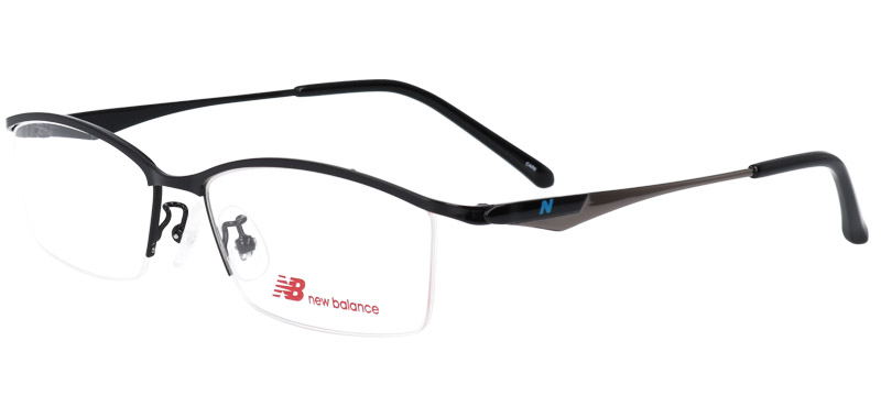 new balance ニューバランス nb05230z-c01 ブラック 黒 NB 眼鏡 メガネ フレーム ステンレス メンズ 男性用 スポーツ  シンプル スタイリッシュ プレゼント ギフト | メガネサングラスのDOURAKU