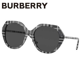 バーバリー サングラス BURBERRY BE4375F 400487 57 Vanessa ブラック ホワイト チェック ダークグレー UVカット 紫外線カット 紫外線対策 アジアンフィット burberry ブランドサングラス レディース 女性用 送料無料