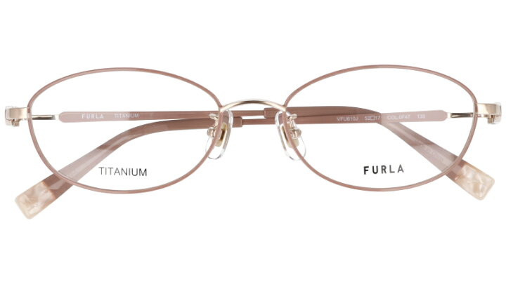 楽天市場 Furla フルラ Vfu610j 0f47 ピンク ベージュ 眼鏡 メガネ メガネフレーム おしゃれ きれい 可愛い かわいい 上品 チタン レディース 女性用 ギフト プレゼント ロゴ 送料無料 メガネサングラスのdouraku