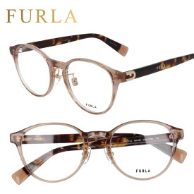 FURLA フルラ vfu711j 07mk クリアブラウン 眼鏡 メガネ メガネフレーム おしゃれ 可愛い かわいい 上品 チタン レディース 女性用 ギフト プレゼント ロゴ 送料無料