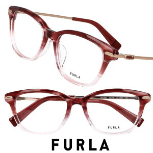 メガネ レディース フルラ FURLA VFUA90J 090R ワインレッド クリア グラデーション 51サイズ 眼鏡 メガネフレーム 眼鏡フレーム 度付き 可 度なし おしゃれ かわいい 女性用 ブランド 芸能人 愛用