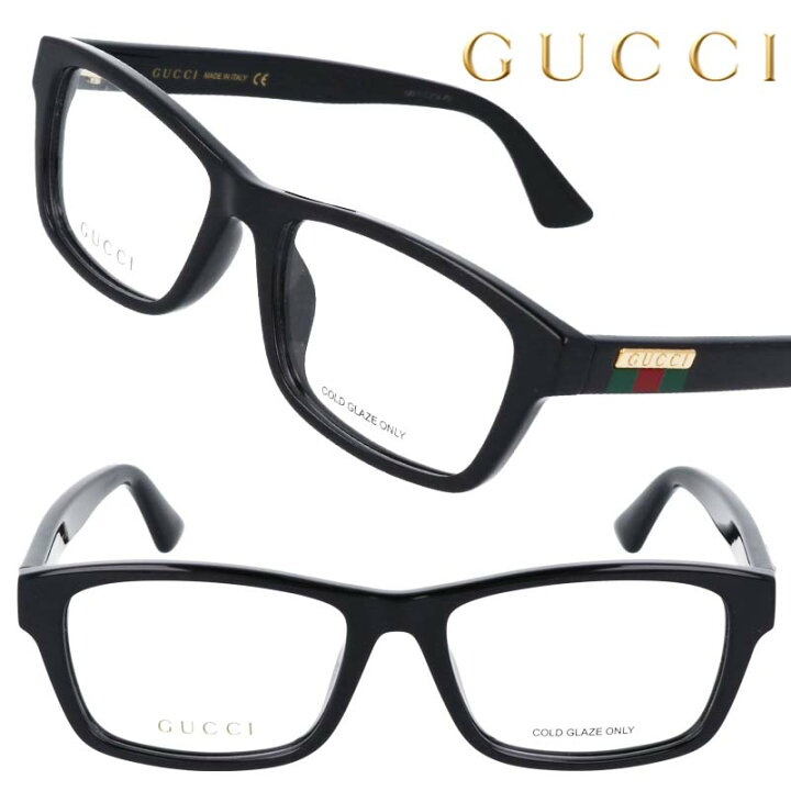 楽天市場】GUCCI グッチ 眼鏡 gg0771oa-001 ブラック 黒縁 メガネ 