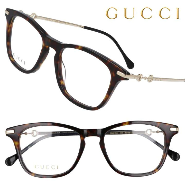 楽天市場】GUCCI グッチ 眼鏡 gg0919o 002 べっ甲 ブラック ゴールド  