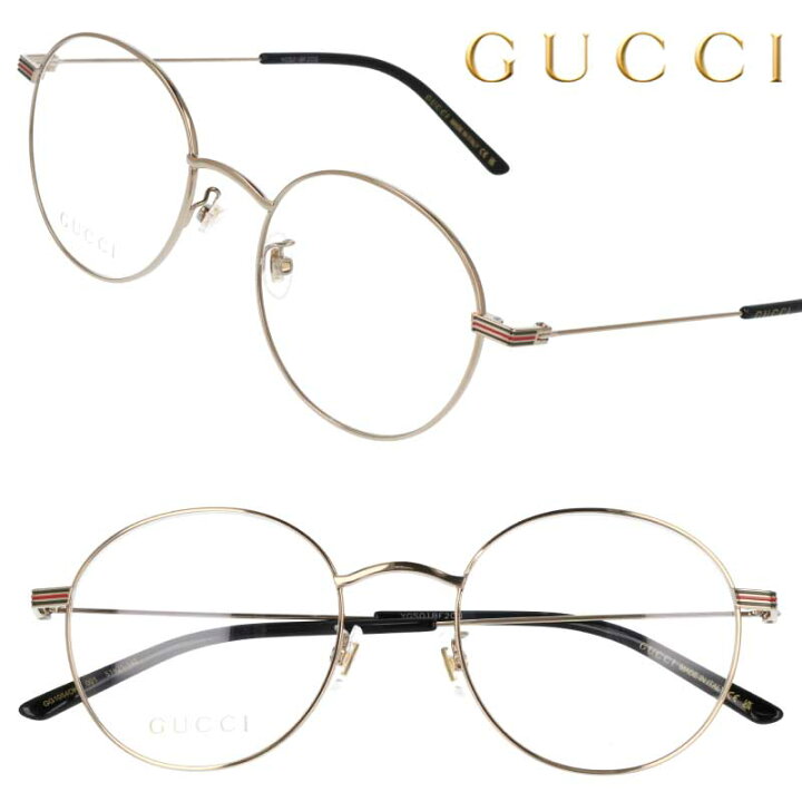 楽天市場】GUCCI グッチ 眼鏡 gg1054ok-001 ゴールド メガネ メガネ 