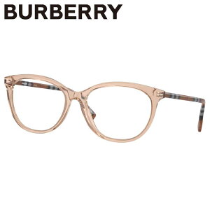 メガネ バーバリー BURBERRY BE2389F 4088 52サイズ クリアピーチ ブラウン チェック柄 burberry ブランド 眼鏡 プラスチック 女性 レディース ギフト プレゼント お洒落 シンプル クラシカル ロゴ ア
