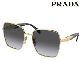 サングラス プラダ PRADA PR64ZS ZVN5W1 57サイズ ペールゴールド グレー グラデーション 偏光 UVカット 紫外線カット 紫外線対策 偏光レンズ ブランドサングラス ロゴ レディース 女性 送料無料