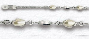 GC206W01 グラスチェーン シルバー(パール) メガネチェーン 眼鏡チェーン レディース 眼鏡ストラップ メガネストラップ サングラス チェーン ギフト プチギフト プレゼント おしゃれ