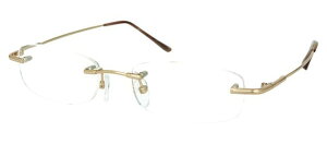 ハート光学 シニアグラス un-11 +3.50フチなし 縁なし ツーポイント 読書用メガネシニアグラス リーディンググラス 老眼鏡 おしゃれ メンズ 男性 レディース 女性 コンパクト 強度 強度数