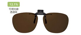 シェードコントロール sc-03(br) メガネの上からサングラス クリップ式 サングラス クリップオン メガネ サングラス 挟む 取り付け メガネの上から装着 紫外線カット 簡単