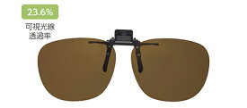 シェードコントロール SC-03(lbr) メガネの上からサングラス クリップ式 サングラス クリップオン メガネ サングラス 挟む 取り付け メガネの上から装着 紫外線カット 簡単