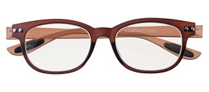 カラフルック 5562 +2.00 ブラウン/ ブラウンブルーライトカット 老眼鏡 おしゃれ メンズ レディース コンパクト スリム 携帯用 かっこいい かわいい 折り畳み シニアグラス