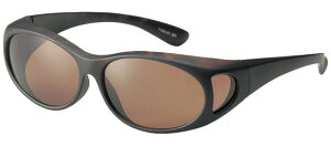 カバーグラス 7165-01 MBRデミ/BR 偏光 へんこう polarized 眼鏡の上から メガネの上から サングラス オーバーグラス 釣り 度付き不可 UVカット メンズ レディース 男女兼用