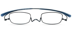 ペーパーグラス Nスタ フラット スクエア ネイビー +3.00シニアグラス リーディンググラス クリックリーダー 読書用 おしゃれ メンズ 男性 レディース 女性 コンパクト 携帯用