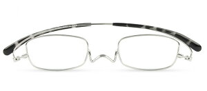 ペーパーグラス Nスタ プレシャス スクエア シルバー +1.00シニアグラス リーディンググラス クリックリーダー 読書用 おしゃれ メンズ 男性 レディース 女性 コンパクト 携帯用