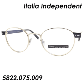 Italia Independent(イタリアインディペンデント) メガネ NOLAN 5822.075.009 SILVER 49mm イタリア製