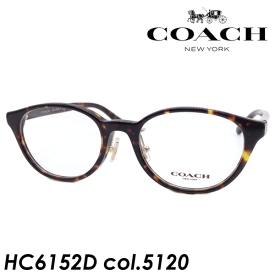 COACH コーチ メガネ HC6152D col.5120(Dark Tortoise) 49mm　保証書付き